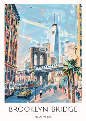 Brooklyn Bridge - Urban Symphony in New York wall art