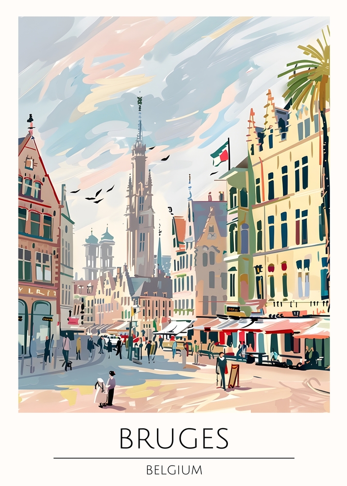 Timeless Charm of Bruges - Belgium premium reproduction
