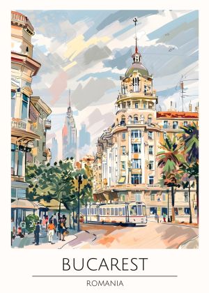 Bucharest Urban Elegance – Cityscape Art Print wall art