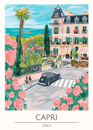 Capri - Enchanting Street Scene wall art