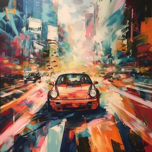 Urban Symphony: The Pulse of Motion wall art