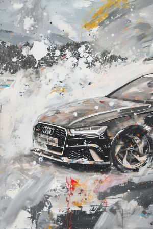 Dynamic Elegance: Audi in Motion wall art