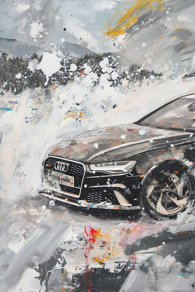 Dynamic Elegance: Audi in Motion premium reproduction