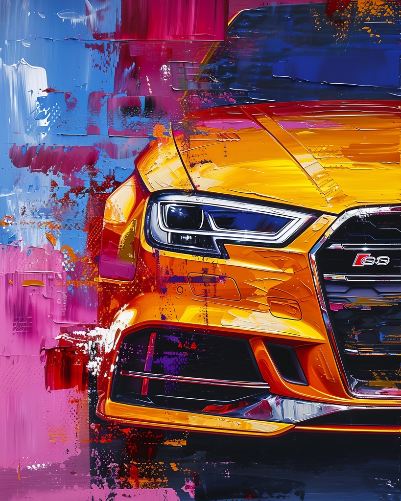 Vibrant Velocity: Automotive Impressionism premium reproduction
