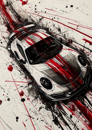 Velocity in Motion: A Modern Automotive Masterpiece wall art