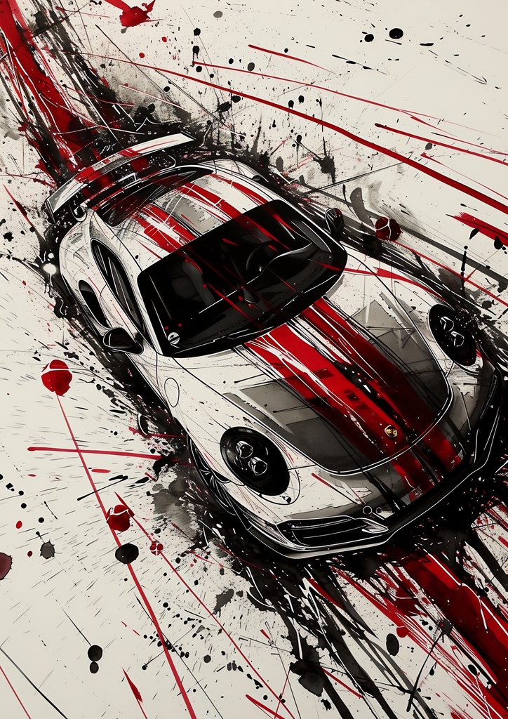 Velocity in Motion: A Modern Automotive Masterpiece premium reproduction