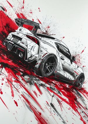 Velocity Unleashed: Dynamic Automotive Art wall art