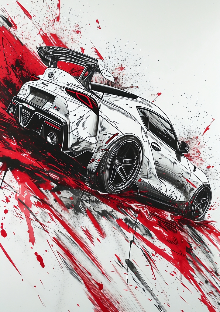 Velocity Unleashed: Dynamic Automotive Art premium reproduction