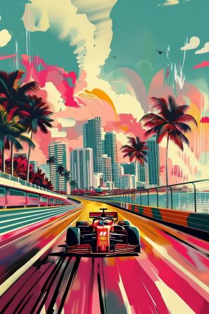 Miami Grand Prix Dreamscape wall art