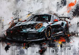 Dynamic Elegance: Porsche Reverie wall art