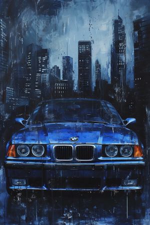 Urban Symphony: A Nocturnal Drive wall art