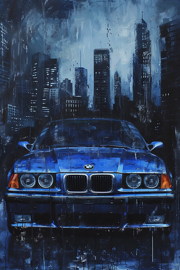 Urban Symphony: A Nocturnal Drive premium reproduction