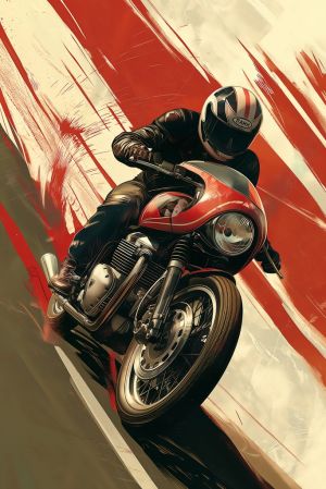 Dynamic Velocity: Motorbike on Fury Road wall art