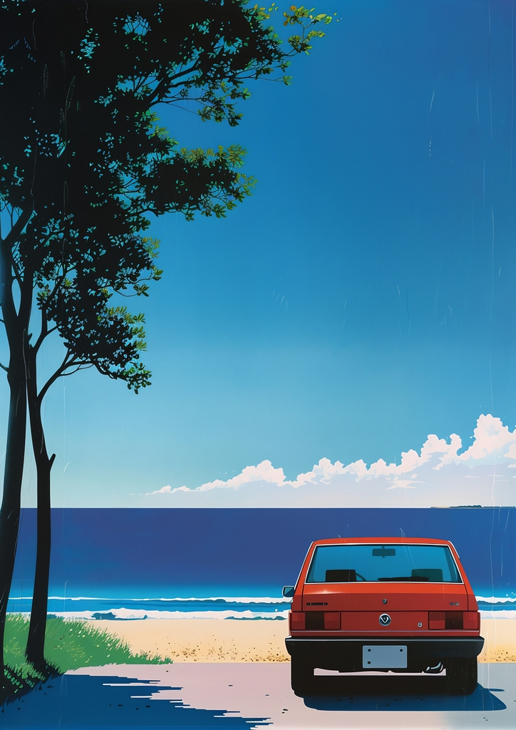Serene Escape: Seaside Contemplation premium reproduction