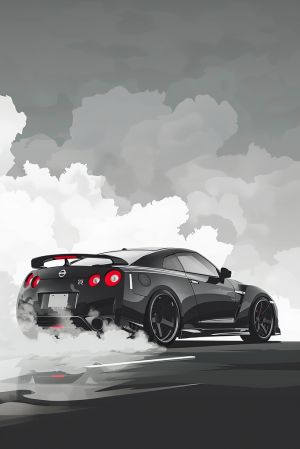 Velocity in Monochrome: Urban Elegance wall art