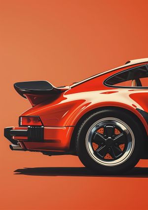 Iconic Elegance: Retro Sports Car Art wall art