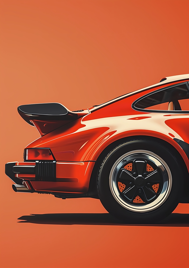 Iconic Elegance: Retro Sports Car Art premium reproduction