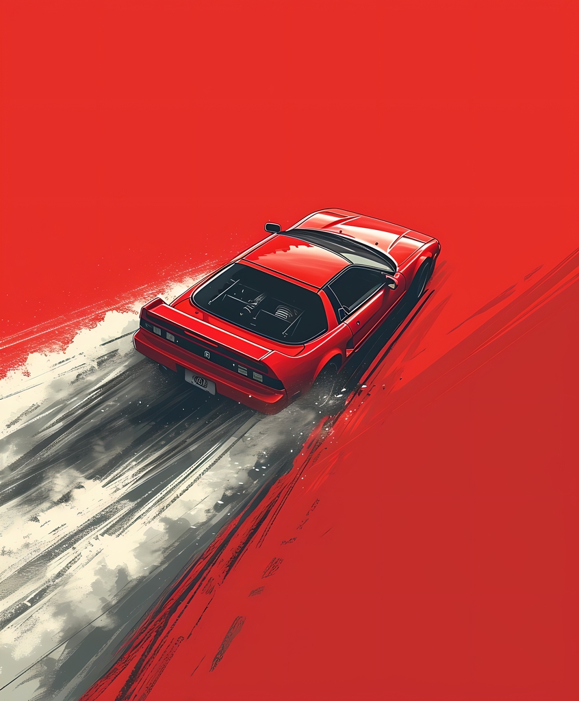 Velocity in Crimson: The Art of Motion premium reproduction