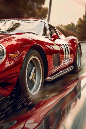 Velocity in Classic Red wall art