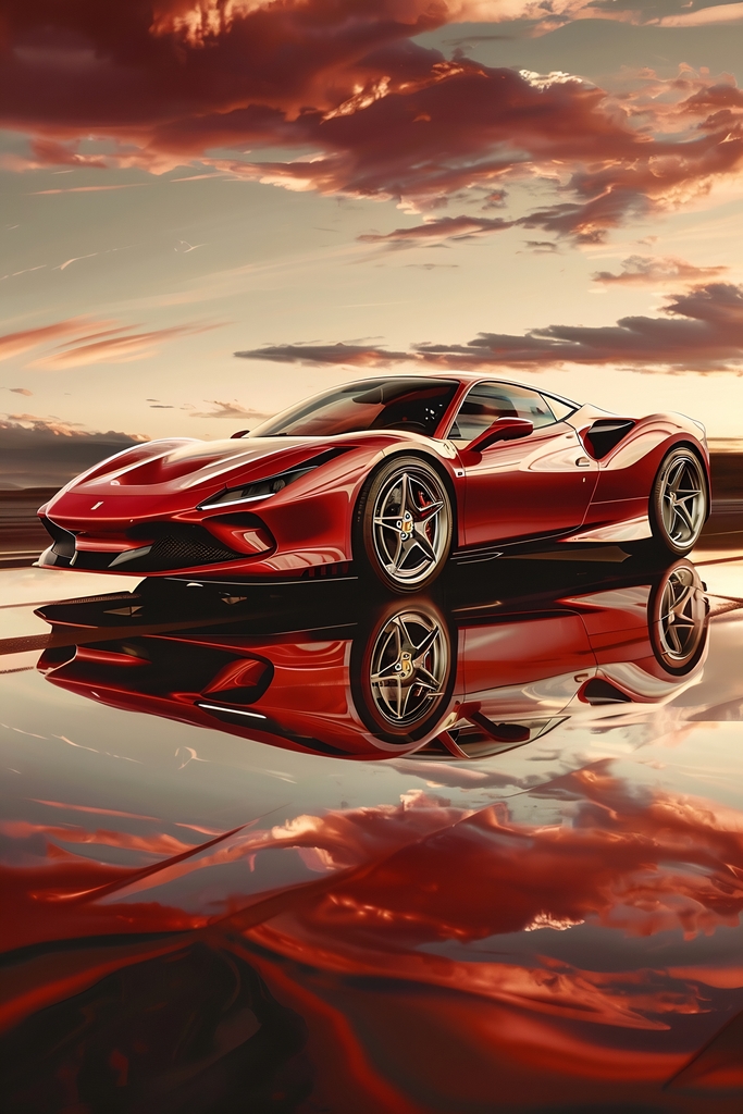 Elegance in Motion: A Symphony of Speed premium reproduction