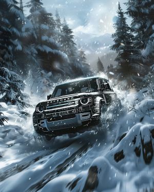 Majestic Ascent: Defender in Winter's Embrace wall art