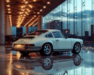 Elegance in Motion: Porsche Reflection wall art