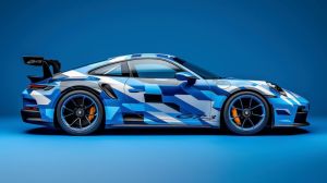 Velocity in Blue: A Modern Automotive Canvas wall art