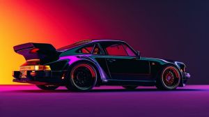 Vibrant Velocity - Retro Automotive Elegance wall art