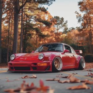 Crimson Elegance in Autumn wall art