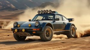Rally Elegance: Desert Speed wall art