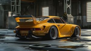Golden Elegance: A Tribute to Automotive Art wall art