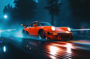 Velocity in Technicolor: Night Drive Elegance wall art