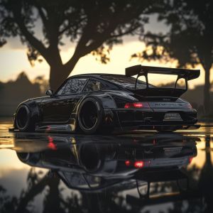 Automotive Reflection: A Study in Artistry wall art