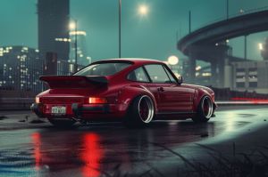 Porsche Night Elegance: Urban Reflections wall art