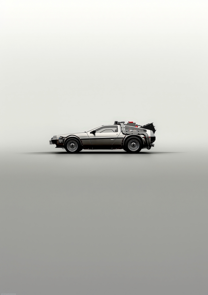 Futuristic Time Machine - Iconic Vehicle Art premium reproduction