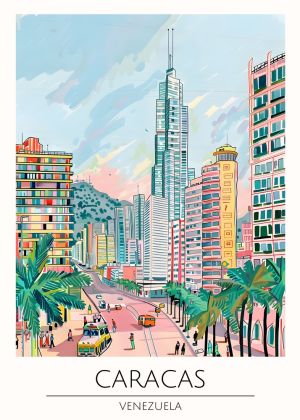 Urban Panorama of Caracas - Venezuela wall art
