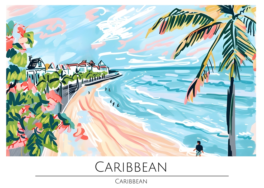 Tropical Serenity - Coastal Impressionism premium reproduction