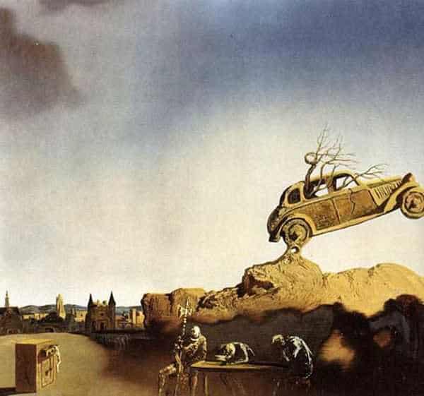 Dali - Apparition of the Town of Delft Surreal Art premium reproduction printed or painted