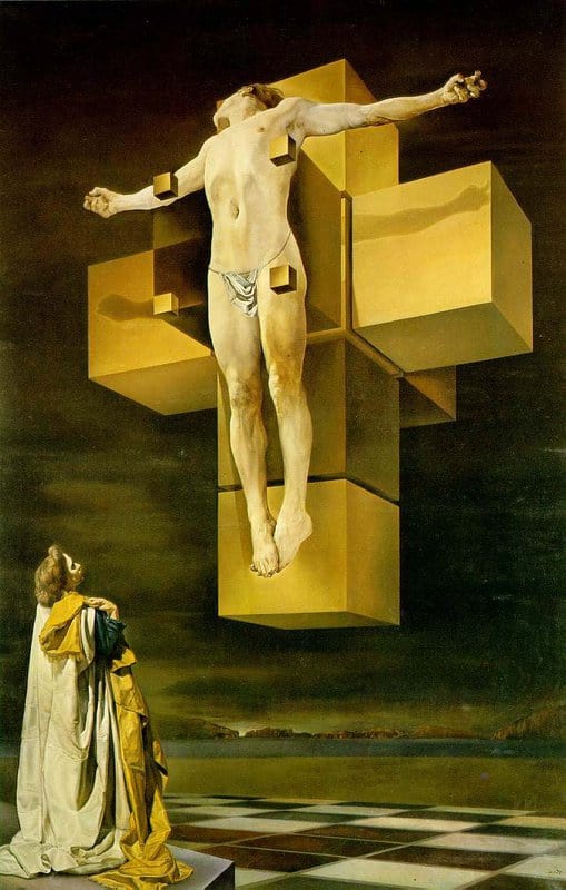 Dalí - Corpus Hypercubus Masterpiece Art premium reproduction printed or painted