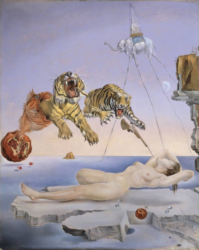 Dalí - Dream Caused by the Flight of a Bee Wall Art premium reproduction printed or painted