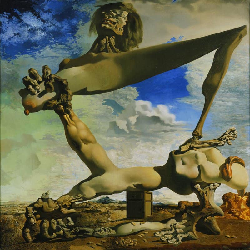 Dali - Soft Construction With Boiled Beans Wall Art premium reproduction printed or painted