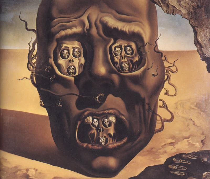 Salvador Dali - The Face of War premium reproduction printed or painted