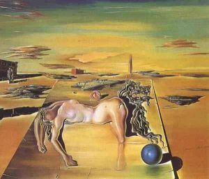 Salvador Dali - The Invisible Sleeping Woman, Horse, Lion wall art