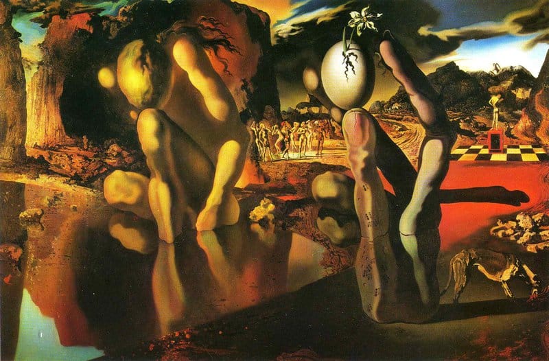 Dali - The Metamorphosis of Narcissus Surrealist Masterpiece premium reproduction printed or painted