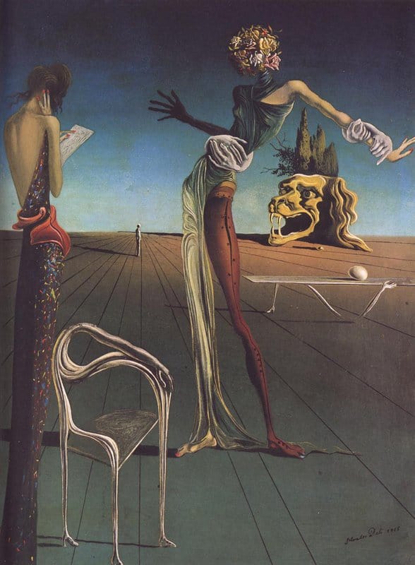 Dali - Woman With A Head Of Roses premium reproduction printed or painted