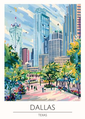 Urban Symphony: Dallas Skyline Harmony wall art