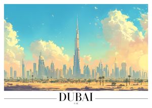 Majestic Visions of Dubai Skyscrapers: An Urban Oasis wall art