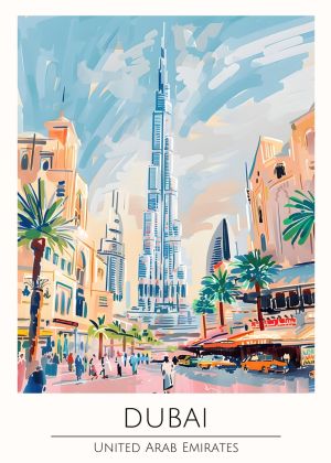 Radiant Skyline of Dubai: Urban Majesty wall art