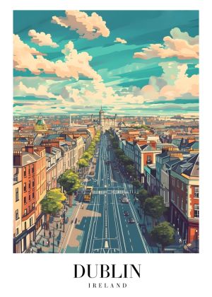 Charming Streets of Dublin - Ireland's Urban Symphony wall art