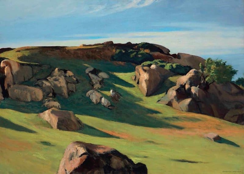 Edward Hopper - Cape Ann Granite Landscape Art premium reproduction